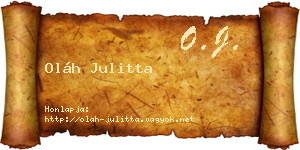 Oláh Julitta névjegykártya